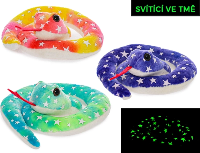 Plyšový had so svietiacimi prvkami 18 cm