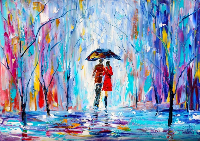 Puzzle Enjoy Láska v daždi 1000 dielikov