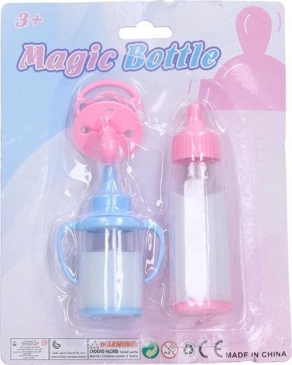 Príslušenstvo pre bábätko 12 cm – fľaštičky a cumlík