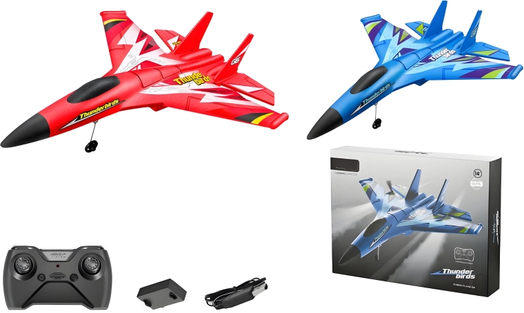 RC stíhačka G6 s LED osvetlením pre deti