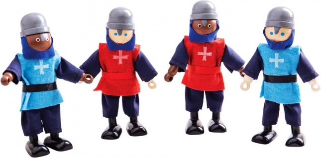 Bigjigs Toys stredovekí rytieri – sada drevených figúrok