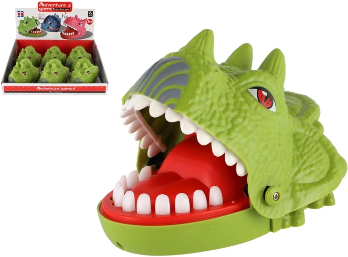 Postrehová hra na hryzenie prstov – dinosaurus