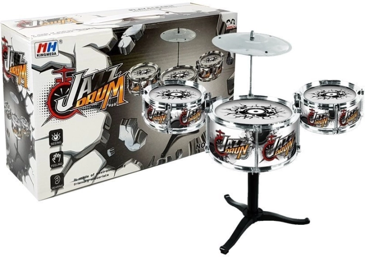 Detská bicía súprava 3 bubny s činelom