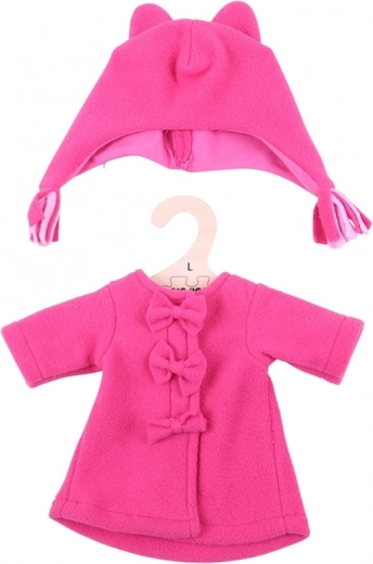 Ružový kabátik s čiapočkou pre bábiku 38 cm BIGJIGS TOYS