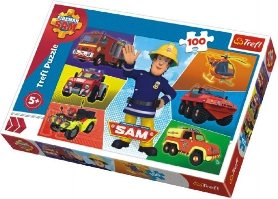 Puzzle 100 dielikov – Požiarnik Sam: záchranné vozidlá