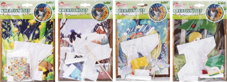 Kreatívna sada so stojanom – mix motívov 17,5 × 26 cm