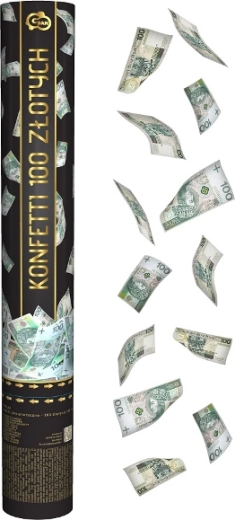 Pneumatické konfety 100 zlotých