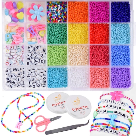 Súprava korálikov na náramky a šperky pre deti – DIY kreatívny box