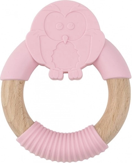 Silikónové hryzátko ružová sovička Nature Planet