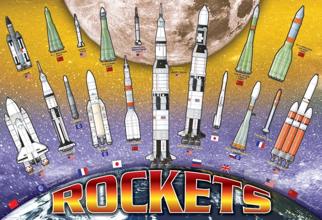 Puzzle Medzinárodné vesmírne rakety 100 dielikov