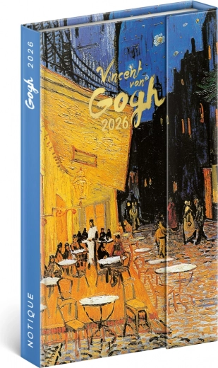 Notique týždenný diár Vincent van Gogh 2026 s magnetickým uzatváraním, 13 x 21 cm