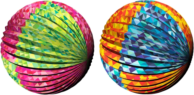 Papierový lampión MY PARTY 25 cm – farebný skladaný dekor