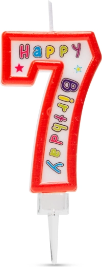 Tortová sviečka číslo 7