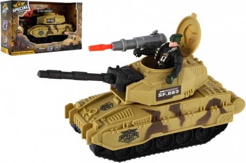 plastový tank s vojakom na zotrvačník