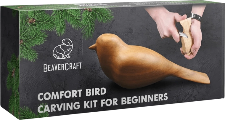 BeaverCraft Comfort Bird sada na vyrezávanie do dreva pre začiatočníkov
