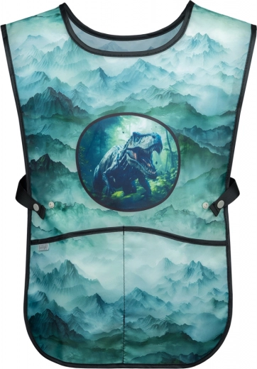 Detská umývateľná zásterka BAAGL Dino s vreckami