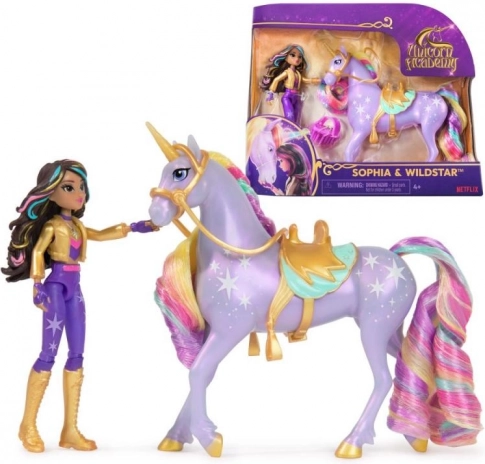 Figúrky Unicorn Academy Bábika Sophia a jednorožec Wildstar