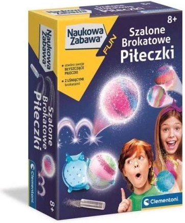 Clementoni Vedecká zábava mini laboratórium bláznivé trblietavé skákacie loptičky