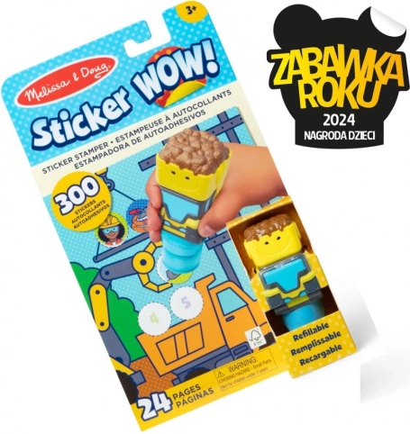 Sticker WOW! Nálepky Sada s pečiatkou Buldozér