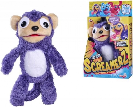 ScreamerZ Fialová Plyšová Opica 30 cm