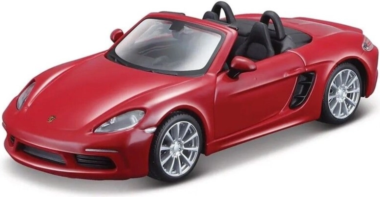 Bburago Porsche 718 Boxster tmavočervená 1:32