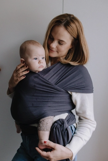 Boba Serenity Wrap šatka na nosenie detí charcoal
