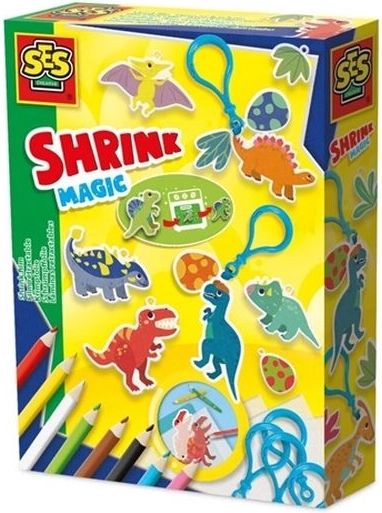 SES Creative zmršťovacia fólia – prívesky dinosaury