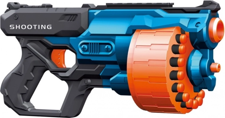Blaster s rotačným zásobníkom a 24 nábojmi