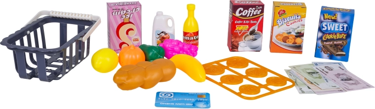 Košík a potraviny na role-play