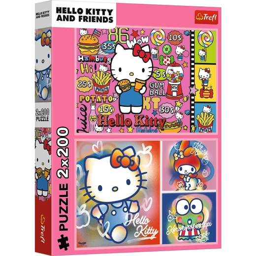 Puzzle 2x200 Hello Kitty a priatelia