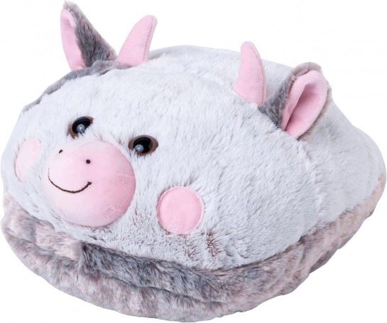 Cozy Noxxiez kravička hrejivý plyšový papuč na nohy