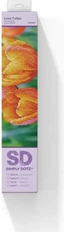 Diamond Dotz Love Tulips – sada na diamantové vyšívanie 35 × 27 cm