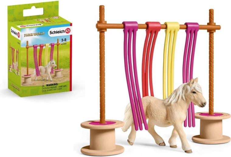 Schleich sada kôň s prekážkami a samolepkami