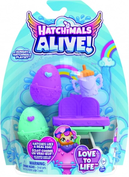 Hatchimals hracia sada so stoličkou na kŕmenie