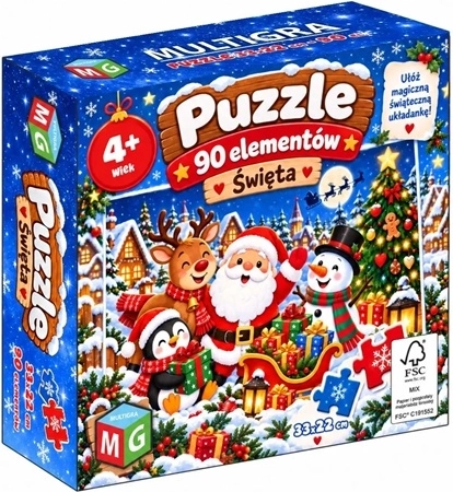 Detské puzzle Multigra Vianoce 90 dielikov