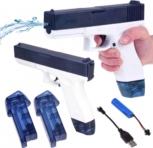 Elektrická vodná pištoľ s nabíjaním a zásobníkmi