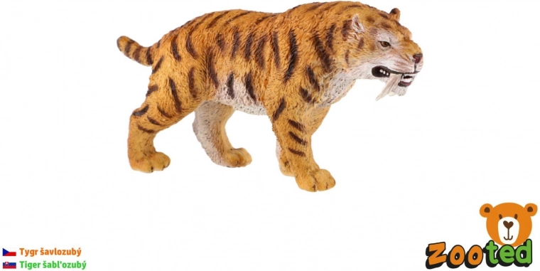 Šabľozubý tiger smilodon plastová figúrka 13 cm