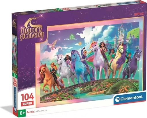 Clementoni puzzle Unicorn Academy super 104 dielikov