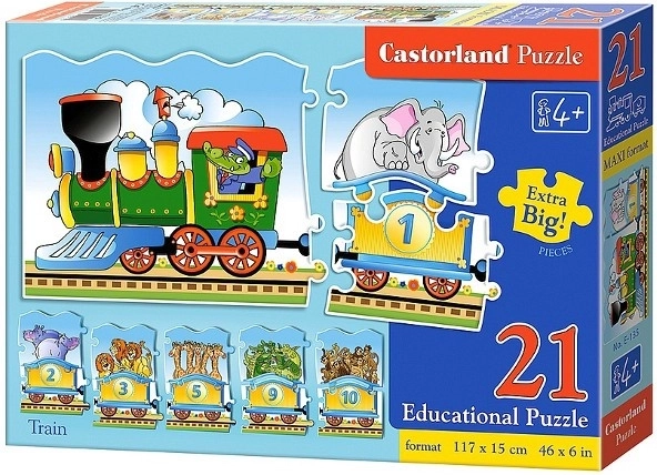 Vzdelávacie puzzle vlak 13 dielikov