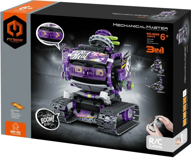 iM.MASTER stavebnica RC robot 3 v 1 2,4 GHz (459 dielikov) na batérie s nabíjacím packom