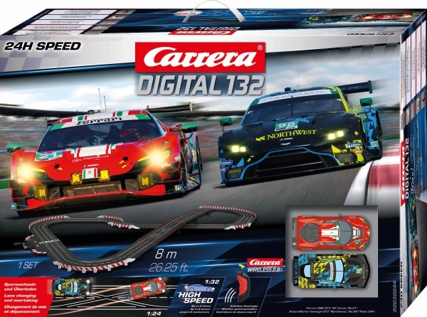 autodráha carrera digital 132 24h speed 8 m s bmw m4 gt3 a aston martin vantage gt3