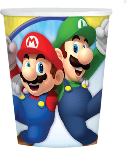 Poháriky Super Mario 250 ml (8 ks)