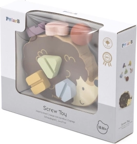 VIGA PolarB Drevená hračka Ježko so skrutkami Montessori