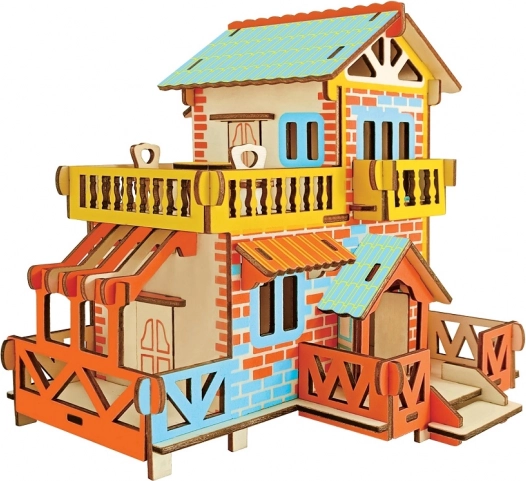 Woodcraft drevené 3D puzzle vidiecka chata