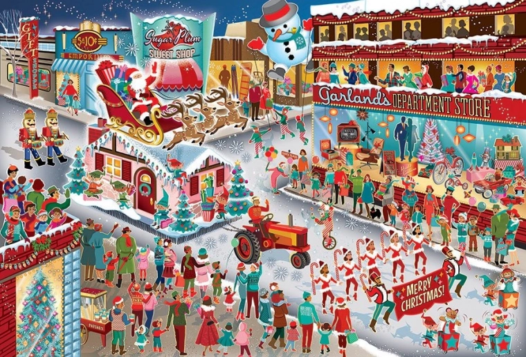 Puzzle Santova prehliadka 2000 dielikov od Cobble Hill