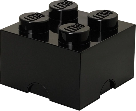 LEGO úložný box v tvare kocky 4, čierny
