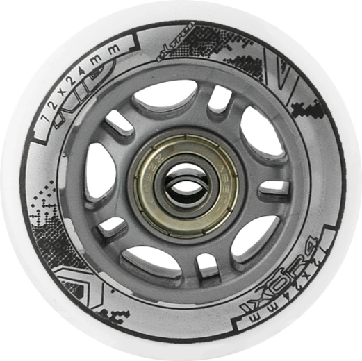 Sada bielych PU koliesok 72 × 24 mm s ložiskami ABEC 7 NILS EXTREME