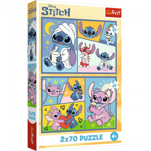 Puzzle 2x70 - Disney Lilo a Stich - Bez nudy so Stitchem