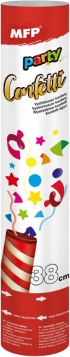 Vystreľovacie papierové konfety 38 cm