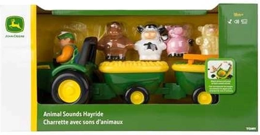 Tomy John Deere zvukový traktor so zvieratkami